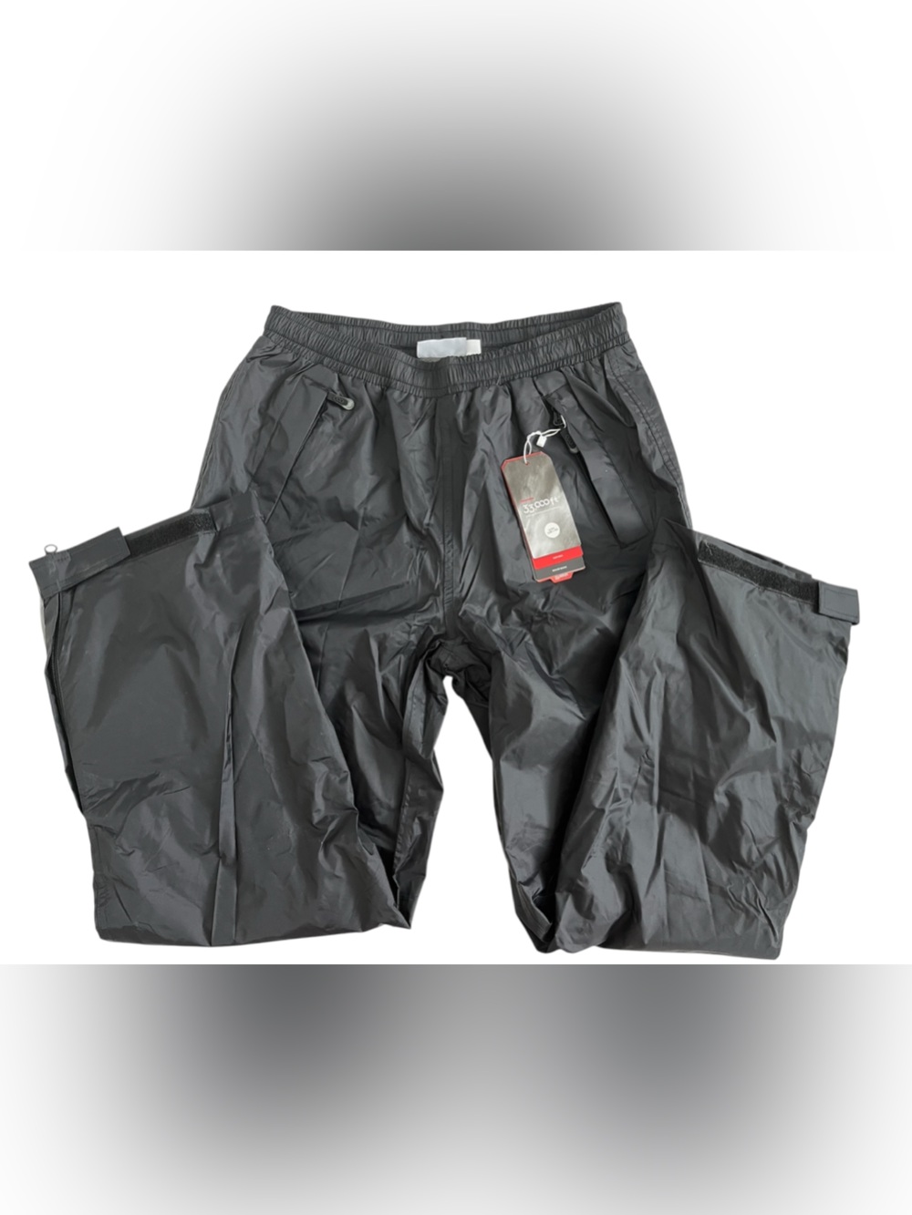 NWT Black Cargo Rain Pants - Packable Waterproof Overpants